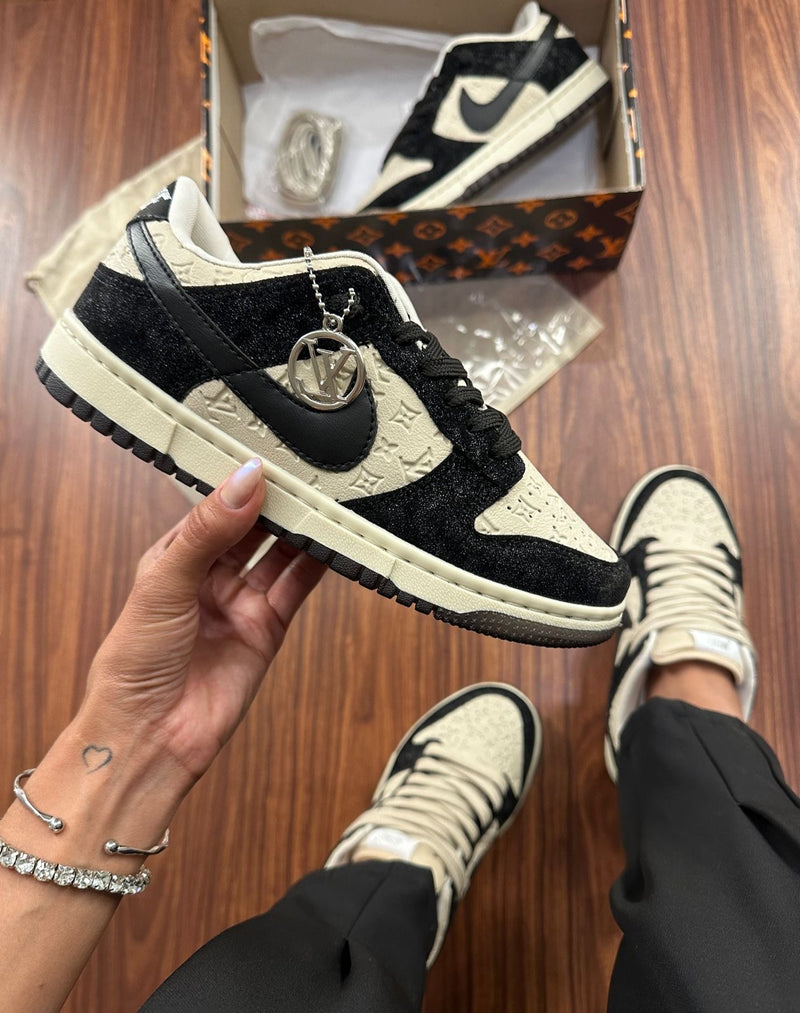 Dunk x Louis Vuitton Glitter Luxo Preto