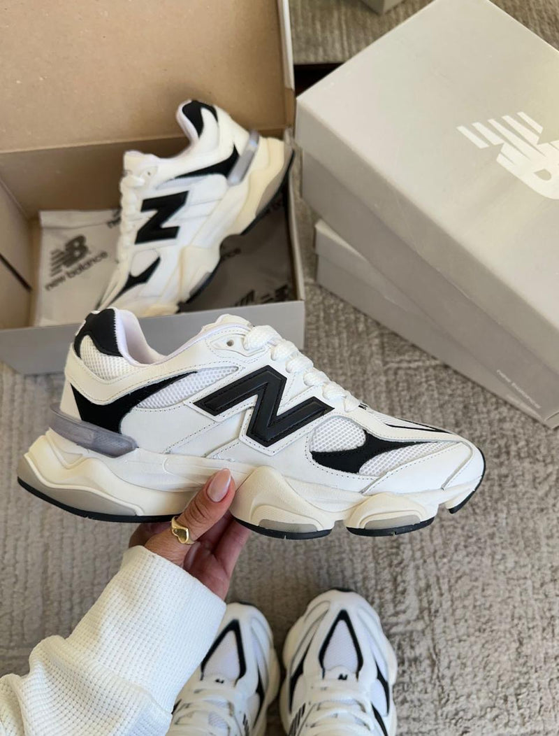 NB 9060 Couro Branco/Preto