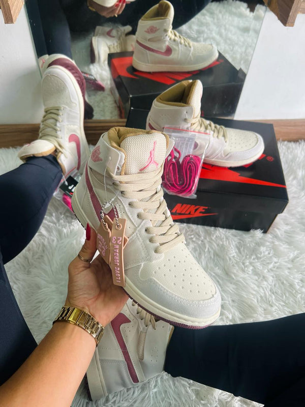 Air Jordan 1 Zoom "Branco/Rosa"